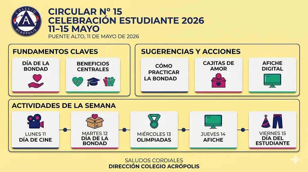 PROGRAMACIÓN ACTIVIDADES CELEBRACIÓN DEL ESTUDIANTE 2026 SEMANA DEL 11 AL 15 DE MAYO